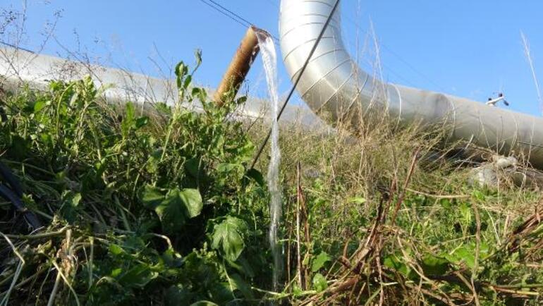 Tedirgin eden çatlakların ardından  kuyularından sıcak su akmaya başladı