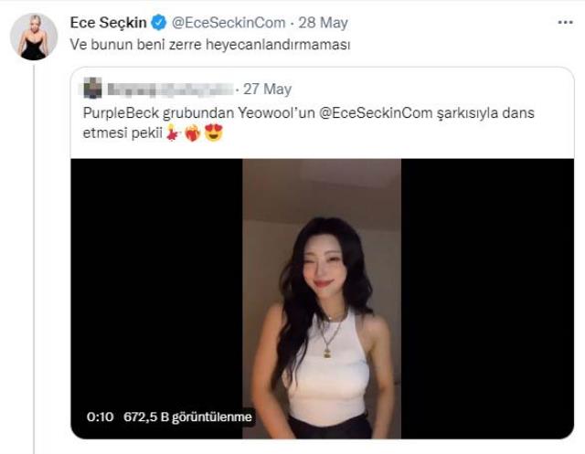 Ece Seçkin'in şarkısında dans eden Yeowool için yaptığı yorum K pop dinleyicilerini kızdırdı