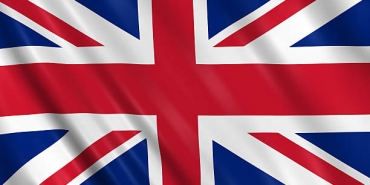 Flag of the united kingdom waving with highly detailed textile texture pattern