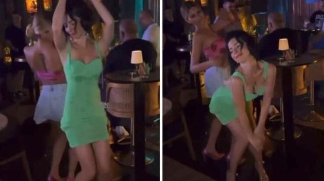 Dün akşam ilk konserini veren Merve Boluğur, kalça dansı yaptı